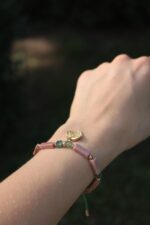 Bransoletka z kamieniami SZAŁWIA Z MALINĄ - obrazek 2