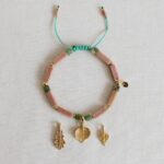 Bransoletka z kamieniami SZAŁWIA Z MALINĄ