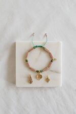 Bransoletka z kamieniami SZAŁWIA Z MALINĄ - obrazek 4