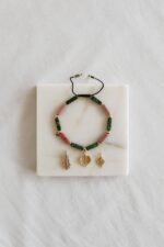 Bransoletka z kamieniami MALINOWY CHRUŚNIAK - obrazek 2