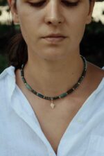 Naszyjnik choker z kamieniami BÓR - obrazek 4