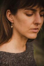 Pozłacane kolczyki wiszące LISTKI BRZOZY - obrazek 5