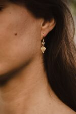 Pozłacane kolczyki wiszące LISTKI BRZOZY - obrazek 7