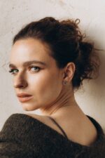 Srebrny komplet listki KLONU JAWORA - kolczyki sztyfty i naszyjnik - obrazek 4