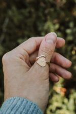 Pozłacany pierścionek gałązka LIPY - obrazek 7