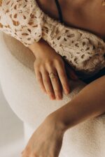 Pozłacany pierścionek gałązka LIPY - obrazek 2