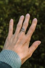 Srebrny pierścionek gałązka DĘBU - obrazek 6