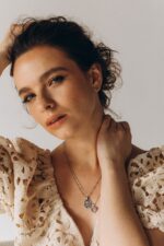 Srebrny komplet maxi LIPA – kolczyki sztyfty i naszyjniki - obrazek 2