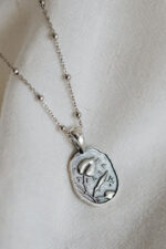 Srebrny komplet maxi LIPA – kolczyki sztyfty i naszyjniki - obrazek 3