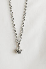 Srebrny choker POZIOMKA - obrazek 3